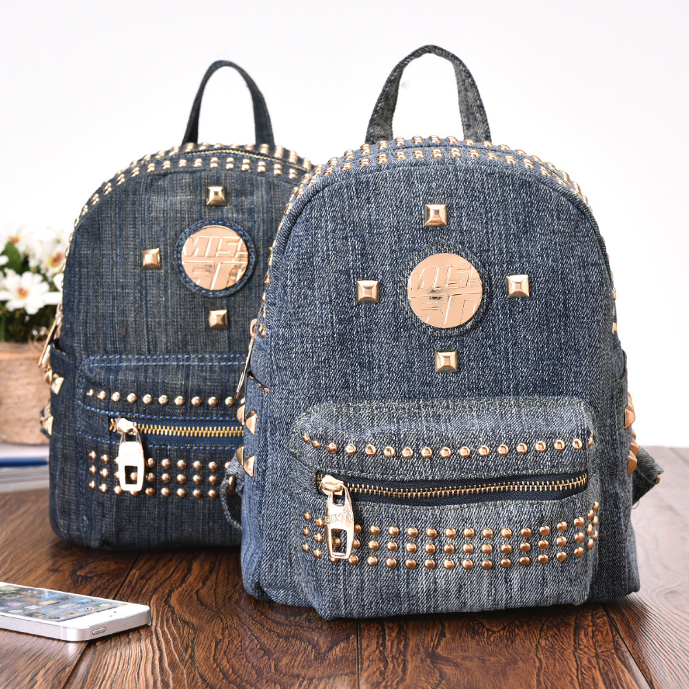 2015-New-Vintage-Fashion-Denim-Small-Multipurpose-Rivet-font-b-Backpacks-b-font-School-Bags-Jeans